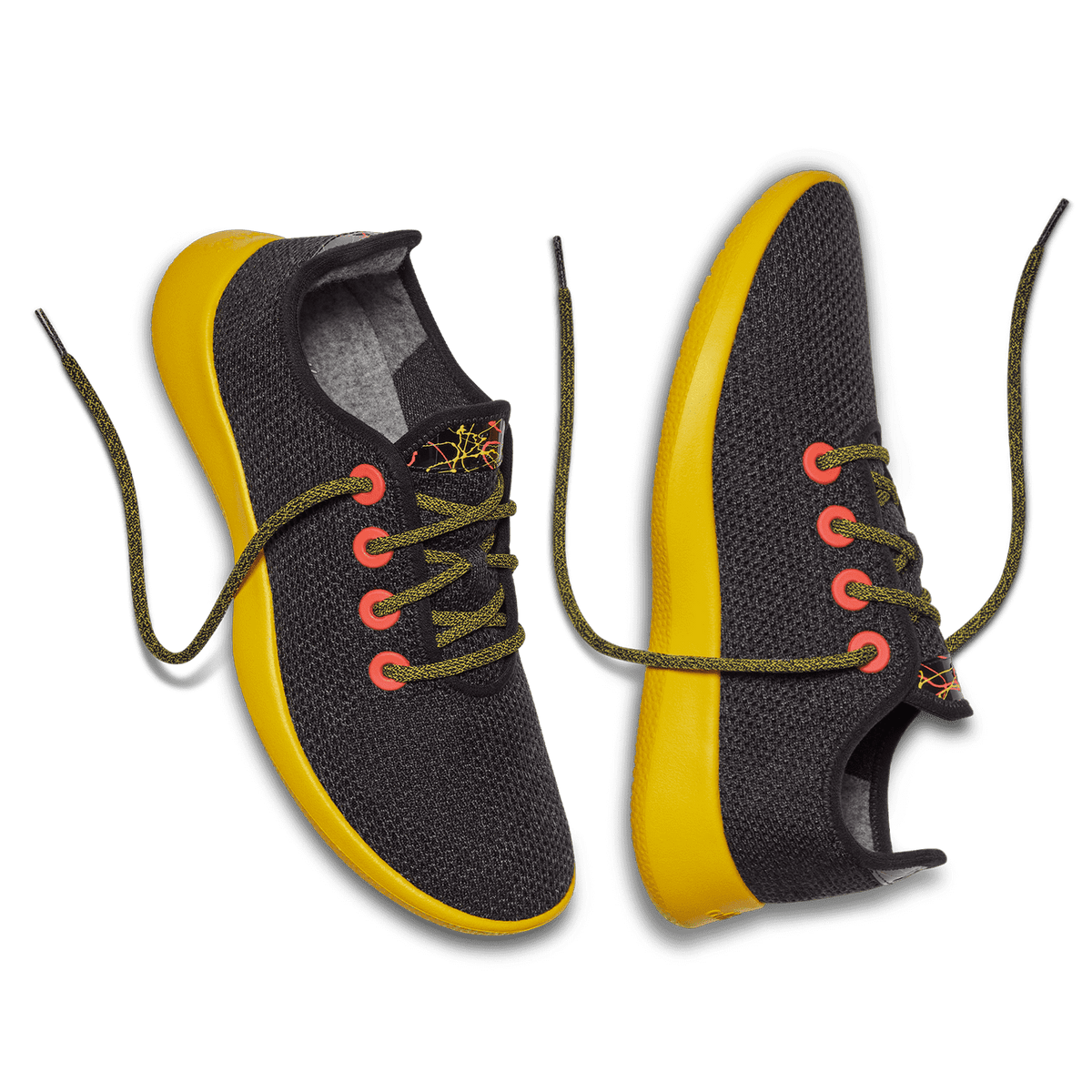 Women's Tree Runners - Heathered Black (Sunny Gold Sole)