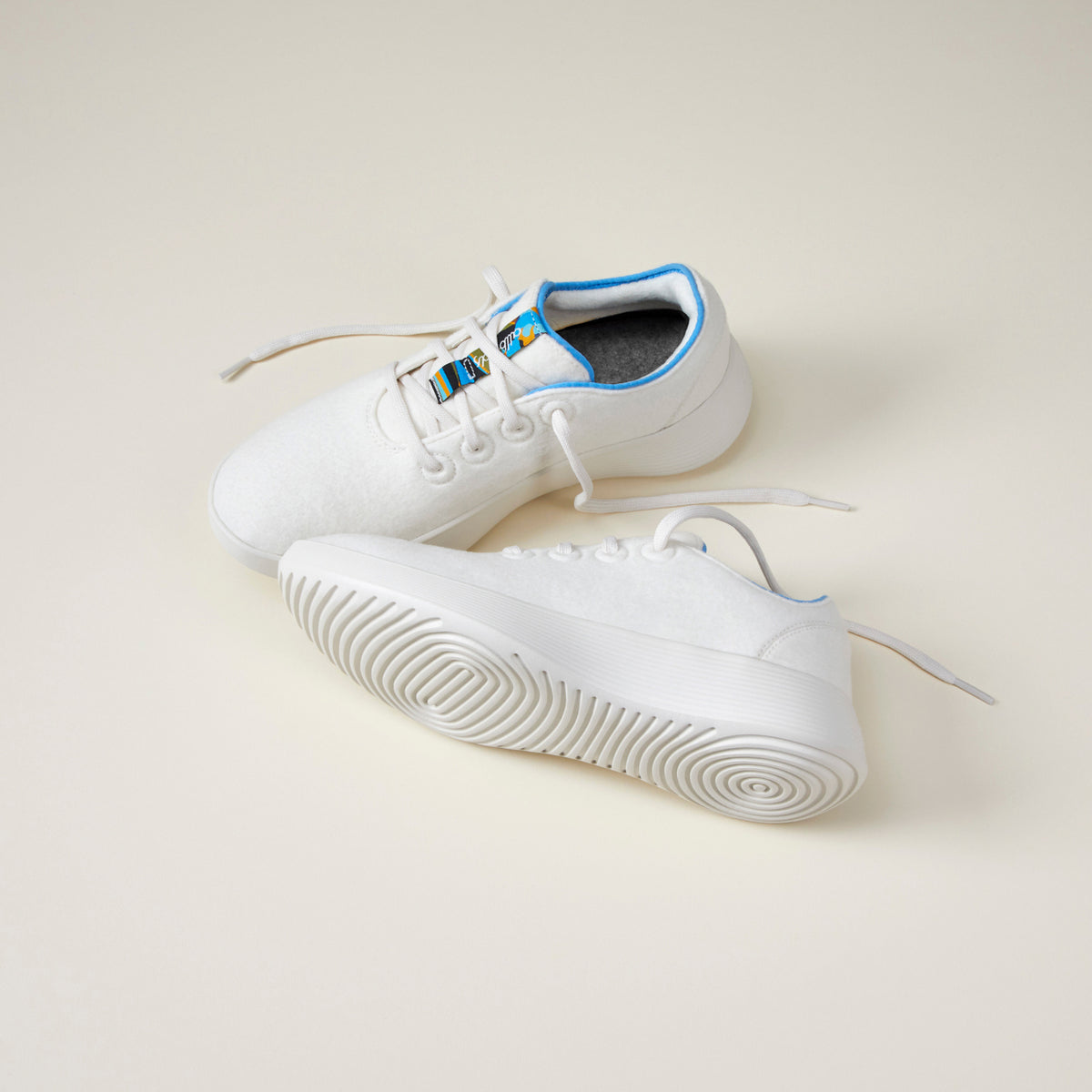 Men's Wool Runner Go - Natural White/NZ Blue (Natural White Sole)