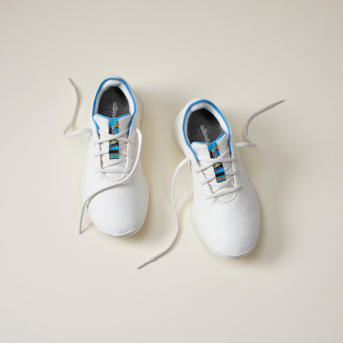 Men's Wool Runner Go - Natural White/NZ Blue (Natural White Sole)